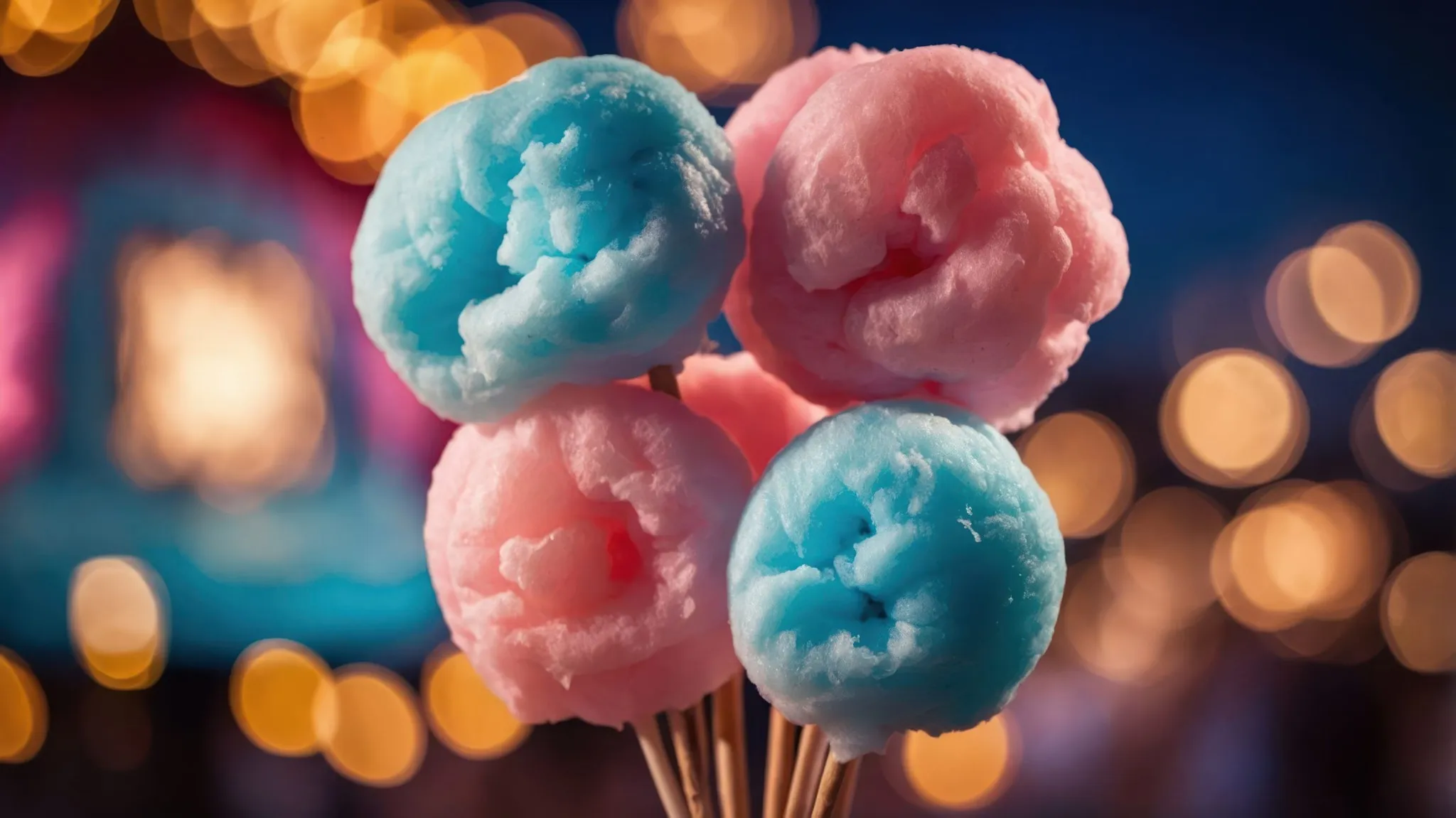 Colorful cotton candy candy floss for outdoor movie nights and cinema events Dubai