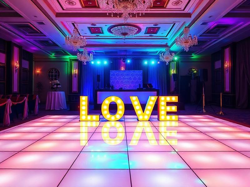 LED dance floors at various Dubai events including weddings, corporate galas, and celebrations
