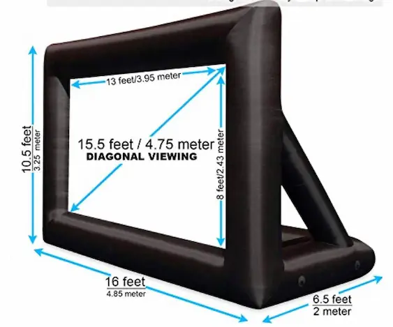 Outdoor cinema Dubai dimensions for rent