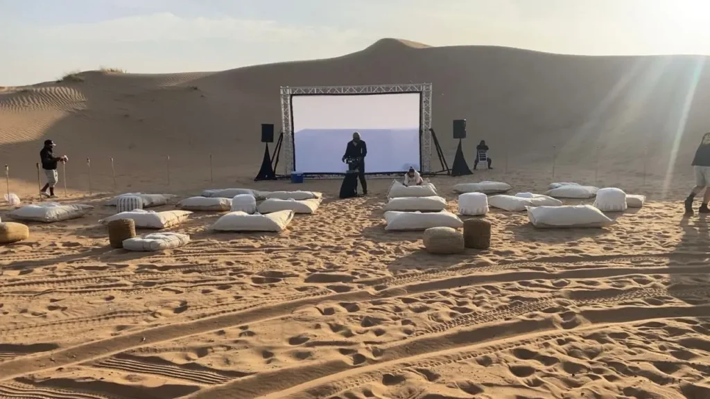 outdoor cinema dubai desert